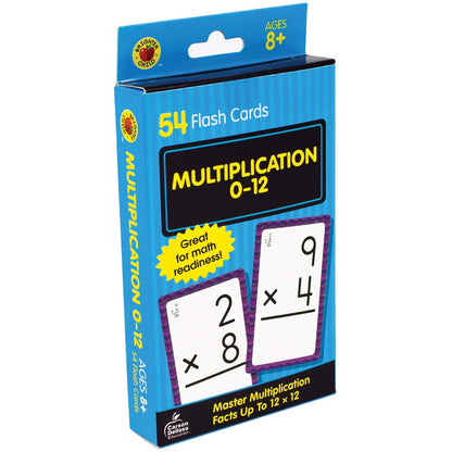 Carson Dellosa 54 Multiplication Flash Cards, Flashcards Covering All Times Table Facts Through 12, Math Games for Kids 8-12, 3rd Grade Mathematics and Up