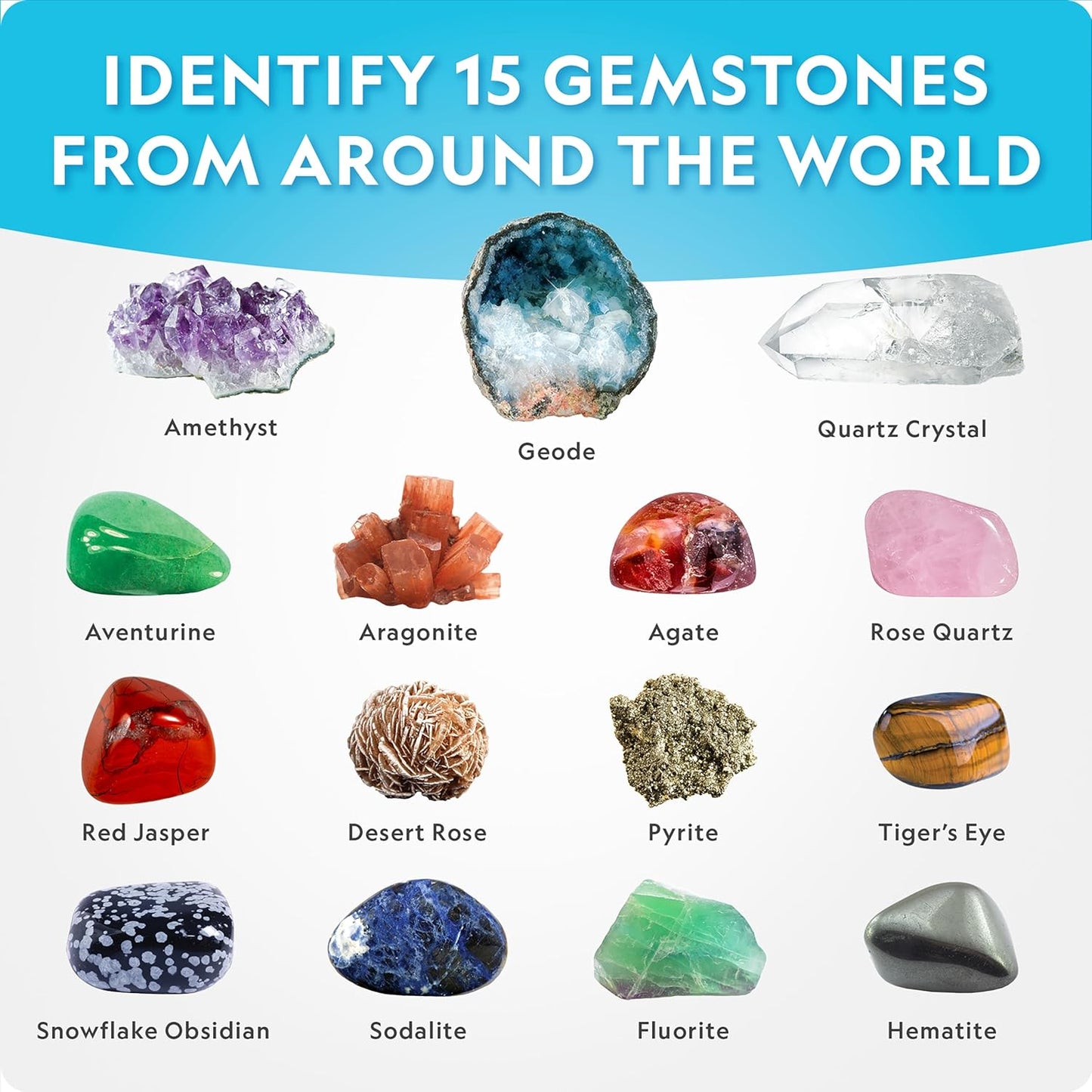 National Geographic Gigantic Gemstone Dig Kit – Excavate 100 Real Gems from a Giant Dig Brick, Gem Mining Kit for Kids, STEM Rock Collection Activity, Includes Tools & Learning Guide