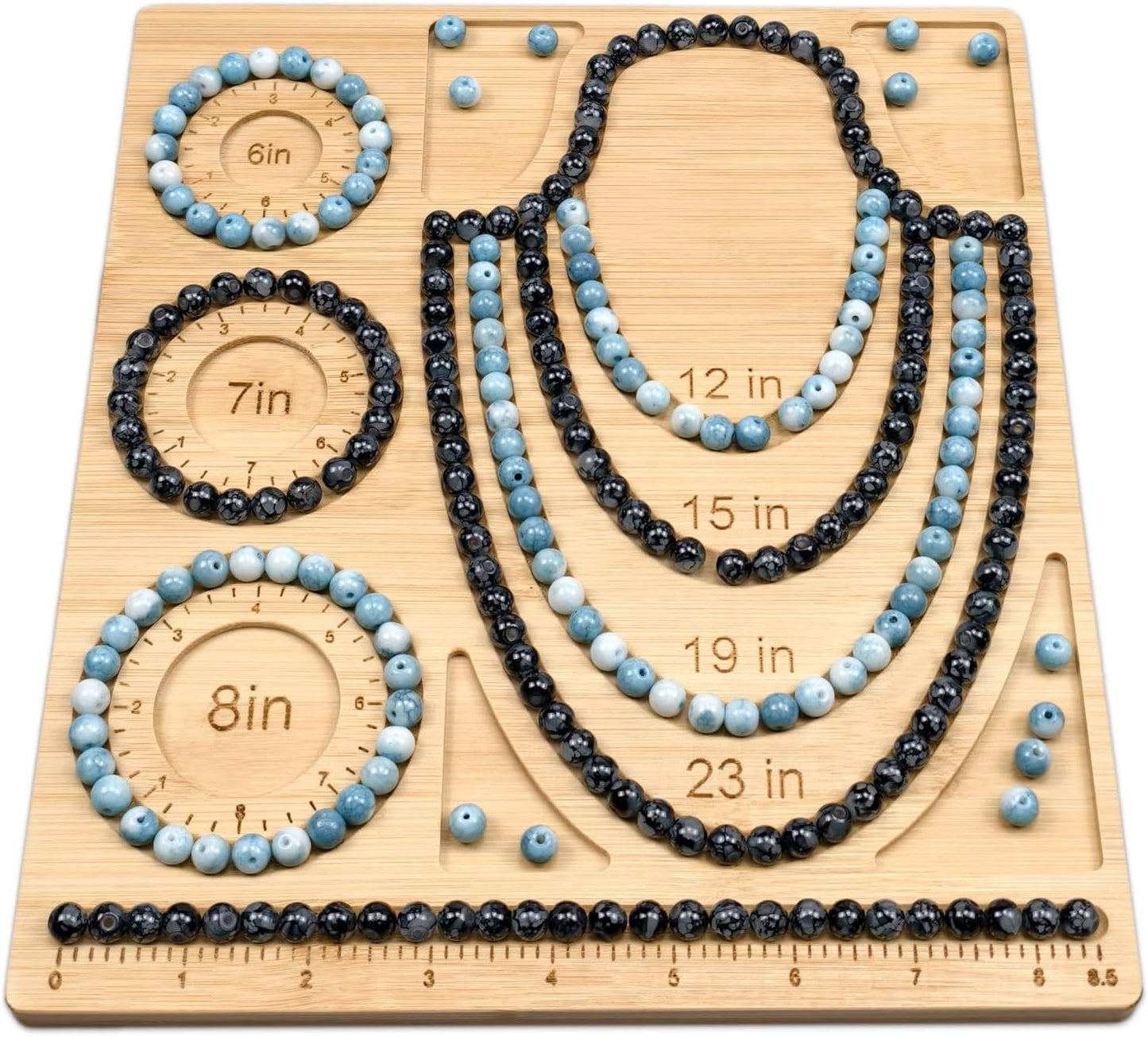 Petoysoso Bead Boards for Jewelry Making, Bamboo Beading Board for Bracelet & Necklace, Jewelry Making Supplies,Bead Tray Supplies