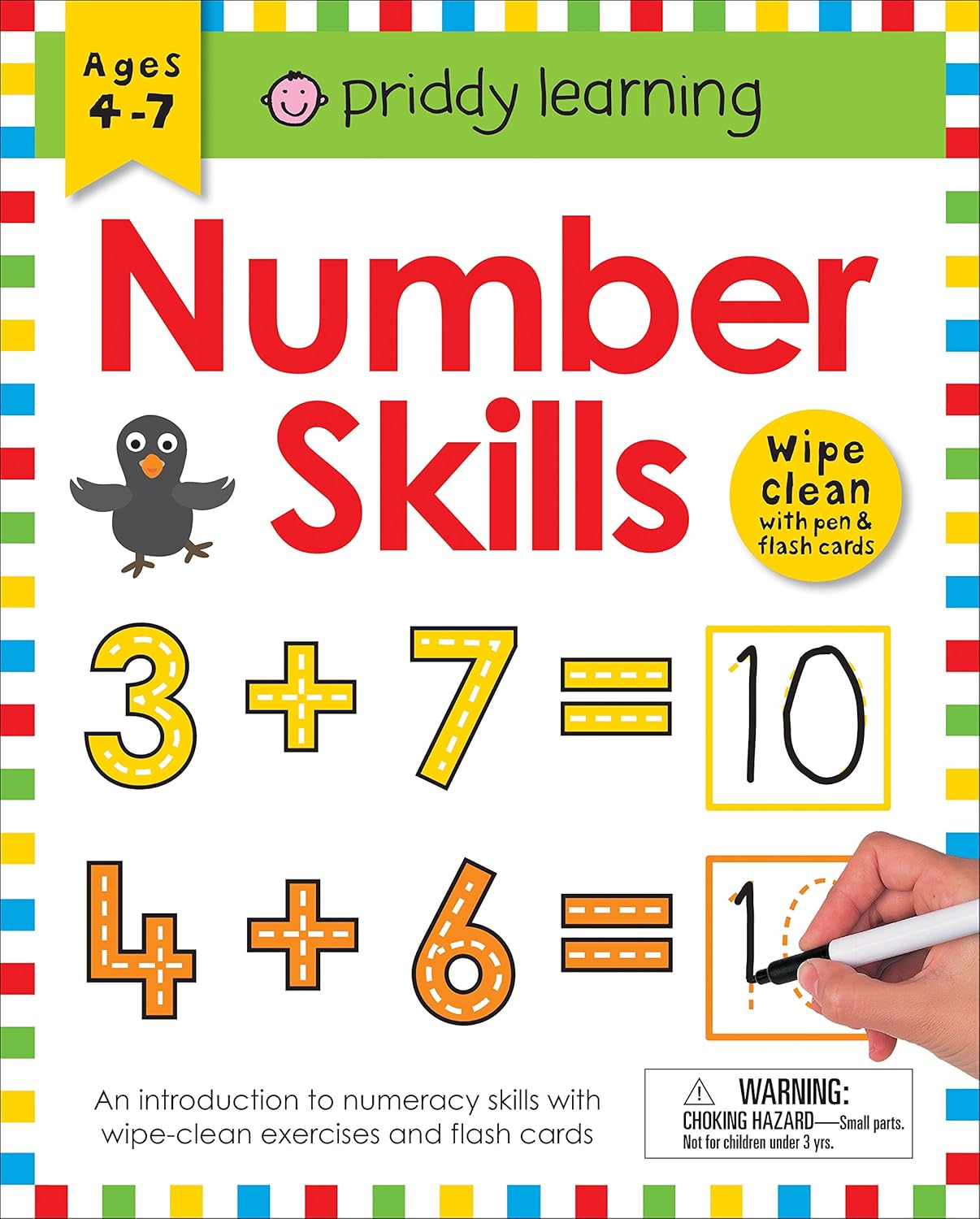 Wipe Clean Workbook: Number Skills (enclosed spiral binding): Ages 4-7; wipe-clean with pen & flash cards (Wipe Clean Learning Books)