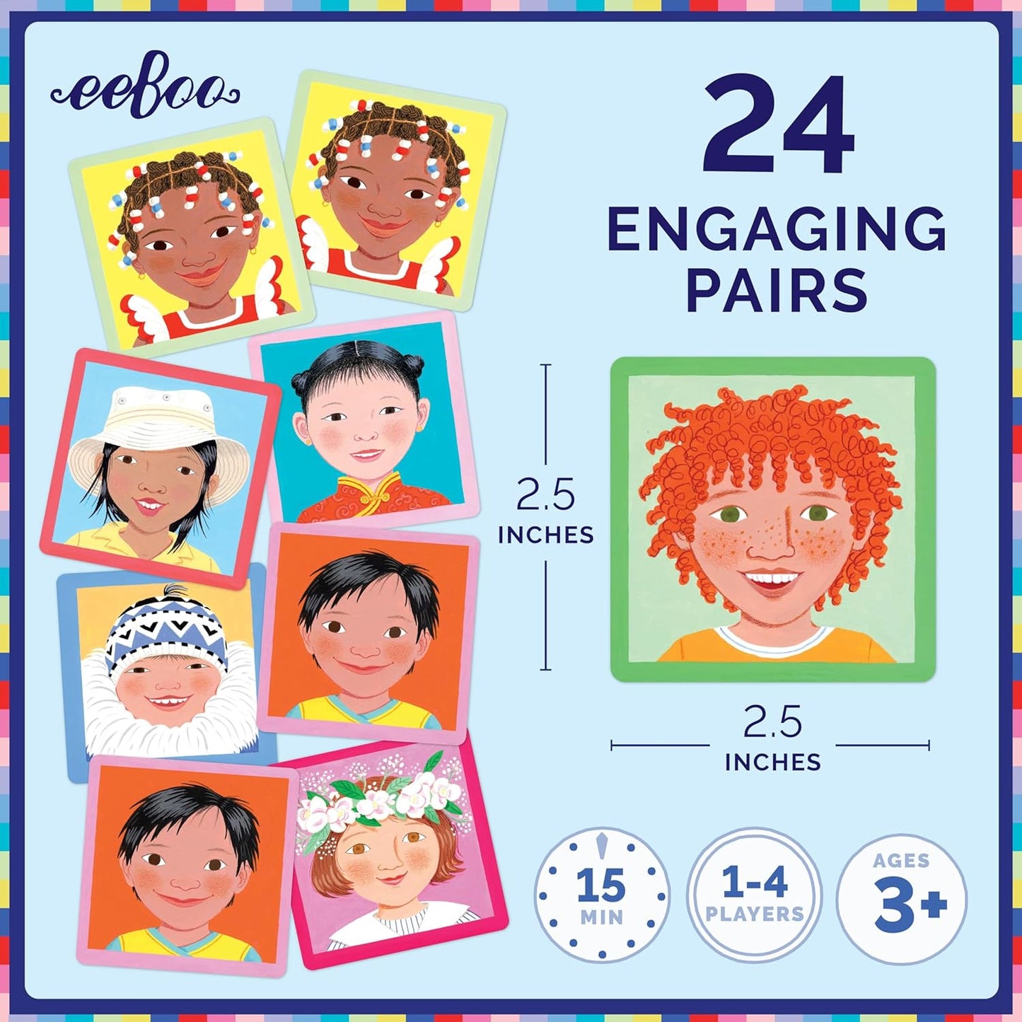 eeBoo: Memory and Matching Game - Life on Earth- 24 Pairs, Develops Recognition, Concentration, Memory & Vocabulary Skills, Age 3+