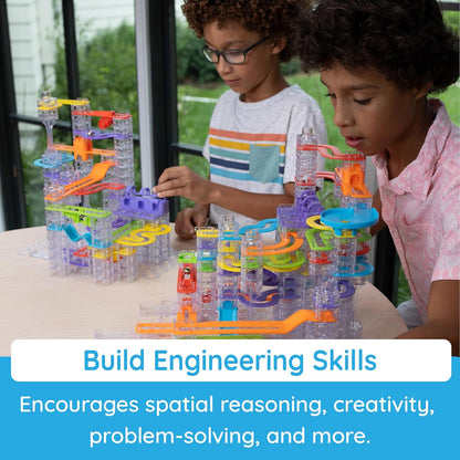 Fat Brain Toys Trestle Tracks Pro Marble Run Set, 274-Piece Modular Marble Track, STEM Toys for Kids, Fun Science Kits for Girl and Boy Ages 8-13+