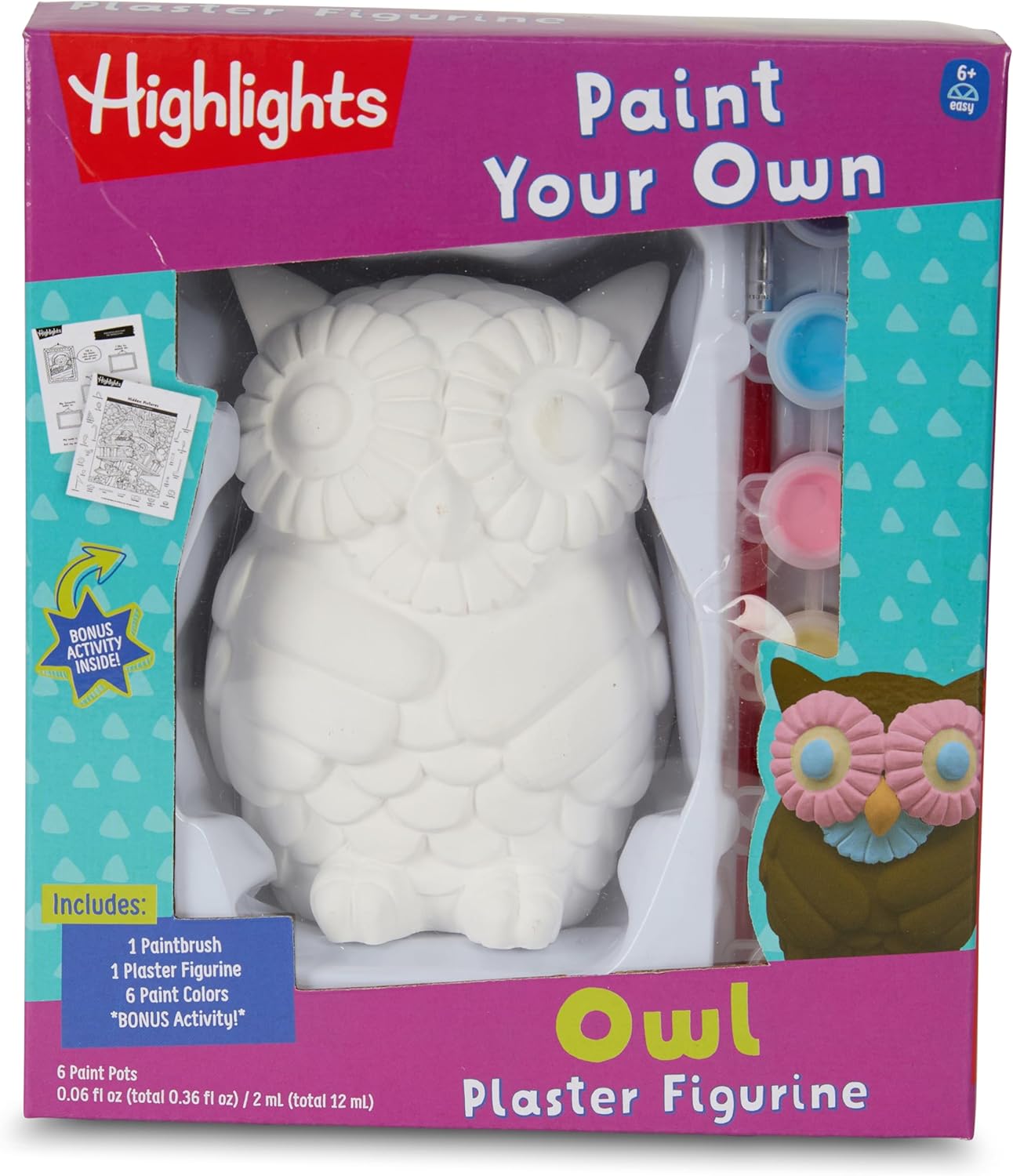 Highlights Paint Your Own Plaster Figurine & Activity Kits – DIY Art Sets with Figurines, Paints, Brush & Bonus Activities – Multiple Themes – Ages 6+