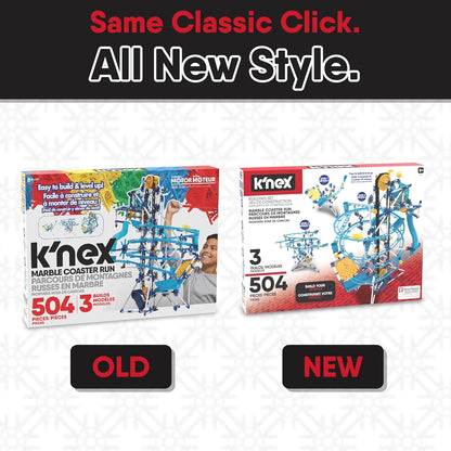 K'NEX - Marble Coaster Run with Motor‚ 504 Pieces, STEM Building, Kid Construction Set‚ Ages 8+