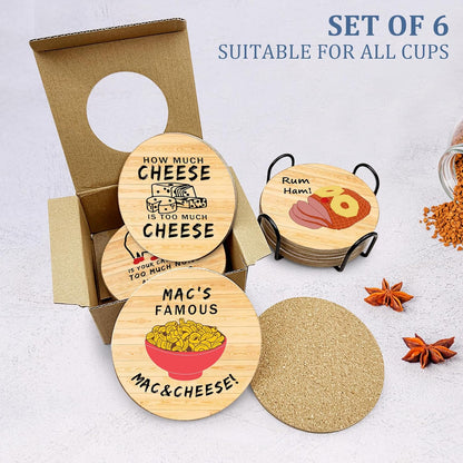 Golden Girls TV Show Merchandise,6 PCS Cork Coasters for Drinks,Funny Set with Coasters Holder,Golden Girls Fans Clean Dirty Dishwasher Magnet,Refrigerator Sign Kitchen Decor Gifts
