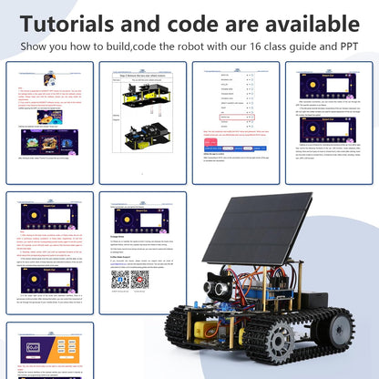 ACEBOTT Smart Robot Tank Car Kit with ESP32 for Arduino Robotics for Kids Ages 8-12 12-16 STEM Science Kits Coding Gifts for 8-16 Year Old Boys Girls Teens Cool Engineering Building Toys Unique Gifts