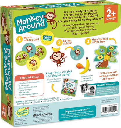 Peaceable Kingdom Monkey Around First Game for Toddlers Interactive play with Parent Ages 2+