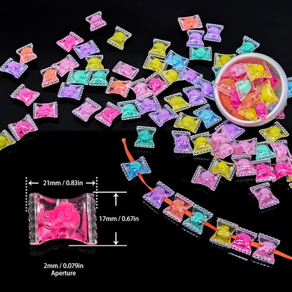 200g+ Candy Bulk Assorted Cute Kandi Beads for Jewelry Making, Bracelet Making Kit, Craft Supplies Charm Beads(Mixed II)