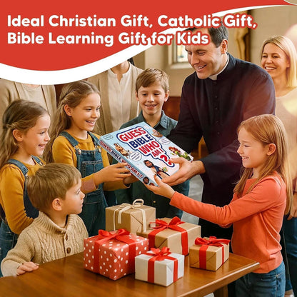 Garybank Guess Bible Who Am I Games for Kids, 24 Holy Bible Characters with Life Story & Verse Cards, Bible Trivia Study Supplies for Sunday School, Youth Group & Teens, Christian Catholic Gifts