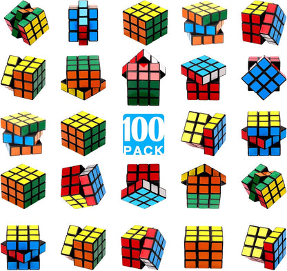 48 Pack Mini Cube Bulk, 1.18 Inch 3x3x3 Small Puzzle Cubes Set, Birthday Party Favors, Classroom Rewards Prizes, Stocking Stuffers, Easter Basket Fillers for Kids