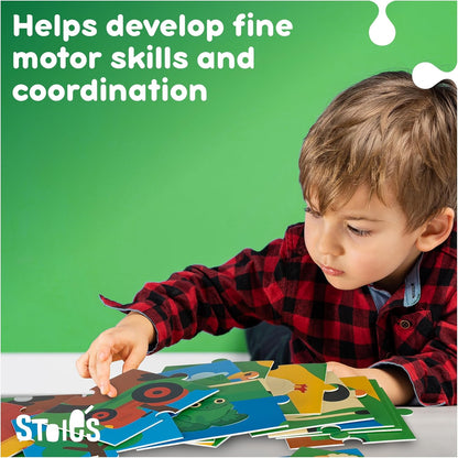 Stoie's Giant Floor Puzzle for Kids Ages 1-3 - My House Theme with 7 Different Rooms - Aids in Developing Fine Motor Skills and Critical Thinking - Made with Durable, Ecological Materials
