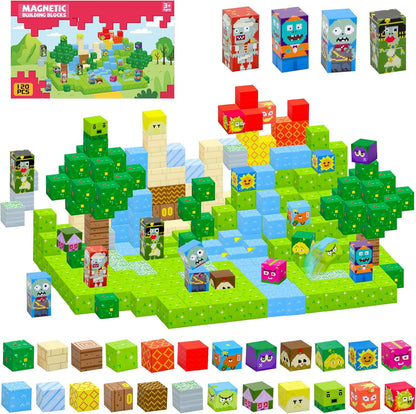 Mini Magnetic Tiles,78PCS Travel Magnetic Tiles Set with Iron Box,Portable Building Blocks for Kids Ages 3+,Car Airplane Travel Essentials Kids Toy,Creative STEM Toys Birthday Gift for Boys & Girls
