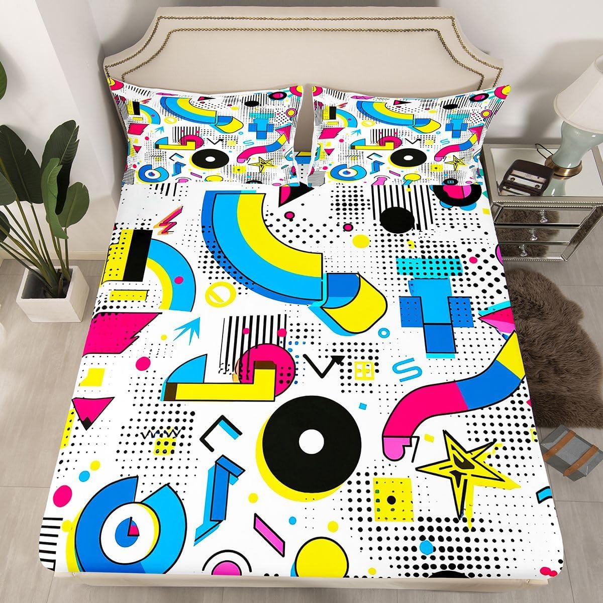 Erosebridal Chemistry Lab Fitted Sheet Twin Size Chemical Equation Bed Sheets for Boys Girls Chemical Elements Science Theme Bed Set Teens Kids Science Students Bedding Set School Dorm Room Decor