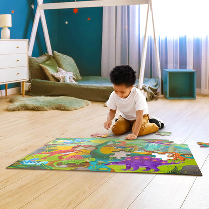 B. toys – Under The Sea Floor Puzzle – Kids Puzzles Jigsaw Puzzles – 48 Pieces Kids Puzzle with Ocean Animals – Educational 24 x 36-Inch Learning Toy for 3+ Years – Colorful Marine Life Adventure-Inch