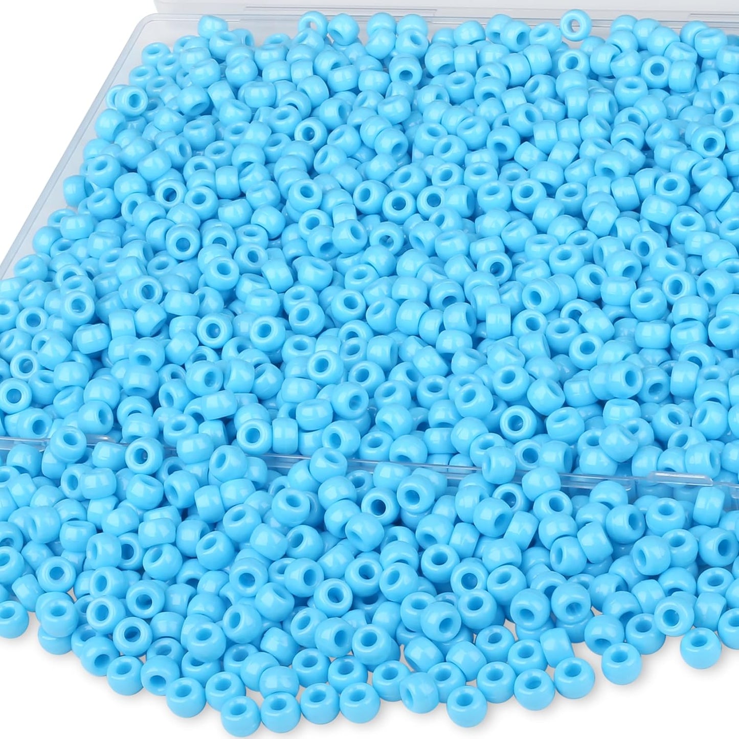Red Pony Beads 1000Pcs 9mm Pony Beads Bulk Red Perler Beads for Friendship Bracelets Kandi Beads Hair Beads for Braids Beads for Crafts