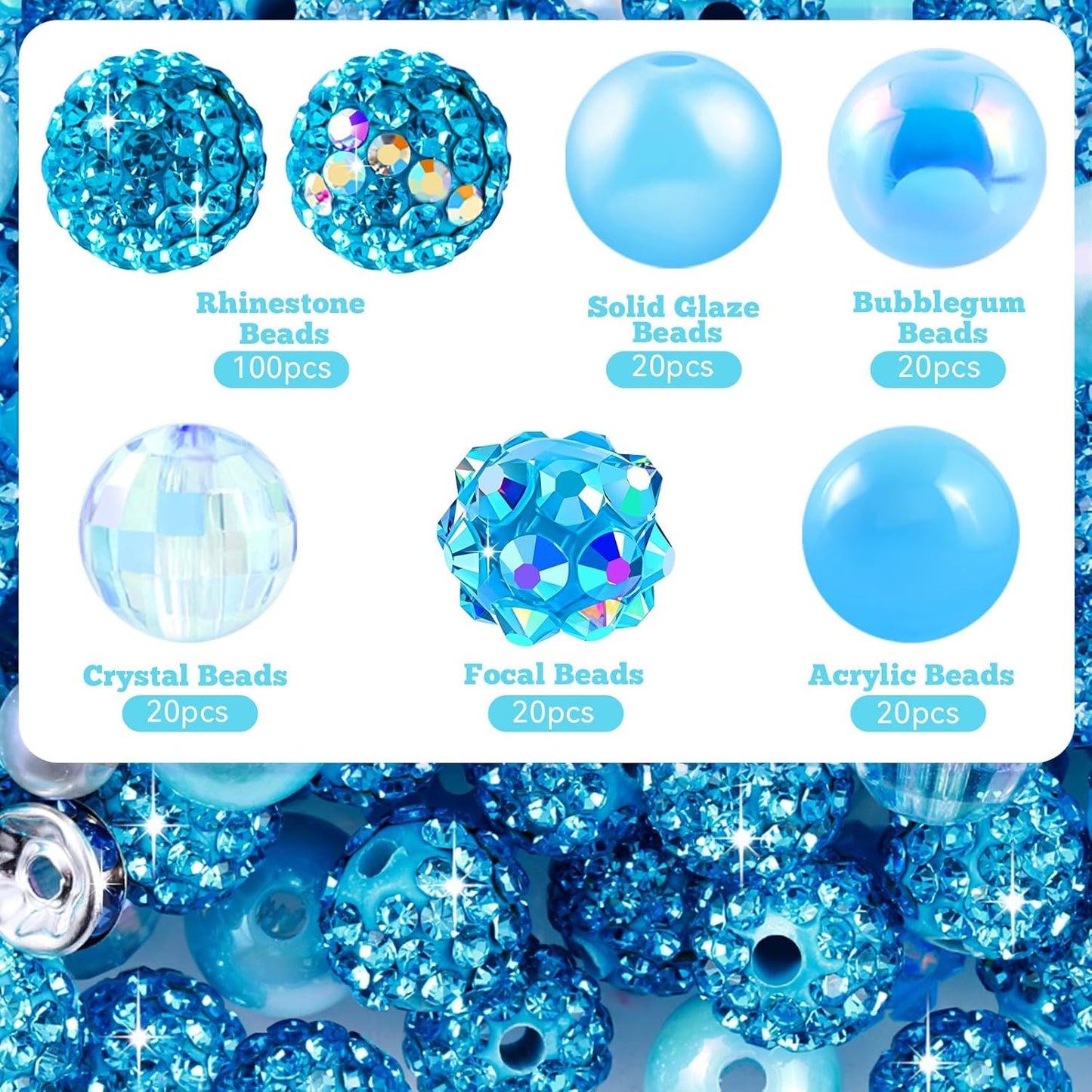 300 Pcs Diamonds Beads for Jewelry Making, Included 10 mm Red Rhinestone Beads for Bracelets, Bubblegum Bead for Pen Making, Pearl and Spacer Bead for Bracelet Necklace Earring Crafting