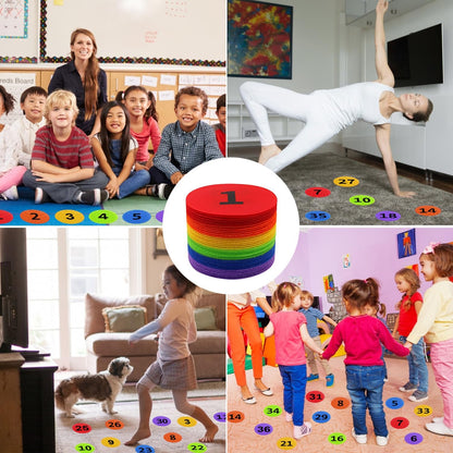 ForTomorrow Carpet Markers with Numbers - 36 Pcs 4" Classroom Sitting Carpet Dot Number 1-36, Floor Rug Circles Marker Spot for Preschool Kindergarten Elementary