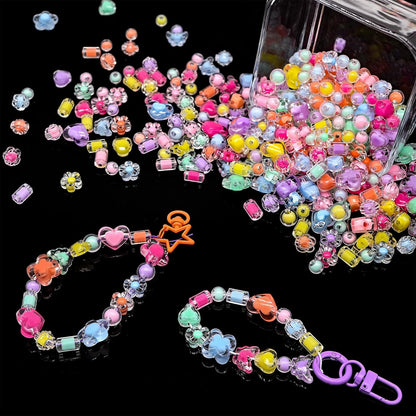 200g+ Candy Bulk Assorted Cute Kandi Beads for Jewelry Making, Bracelet Making Kit, Craft Supplies Charm Beads(Mixed II)