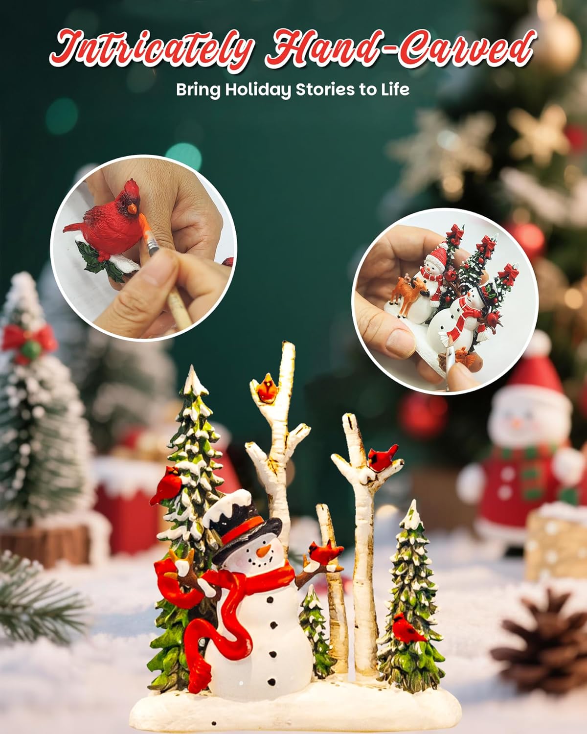 Extra Large Christmas Snow Globes Christmas Lantern, 12.99" Musical Snow Globe with 8 Songs, Santa Snowglobe for Kids Adults, 6H Timer Dual Power, Lighted Christmas Decorations Indoor Gifts