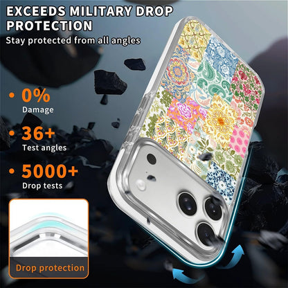 for iPhone 17 Pro Max Case [Compatible with Magsafe],Girls Women Clear Magnetic Case Silicone Shockproof Protective Cover with Pattern Colorful Motivational Letters