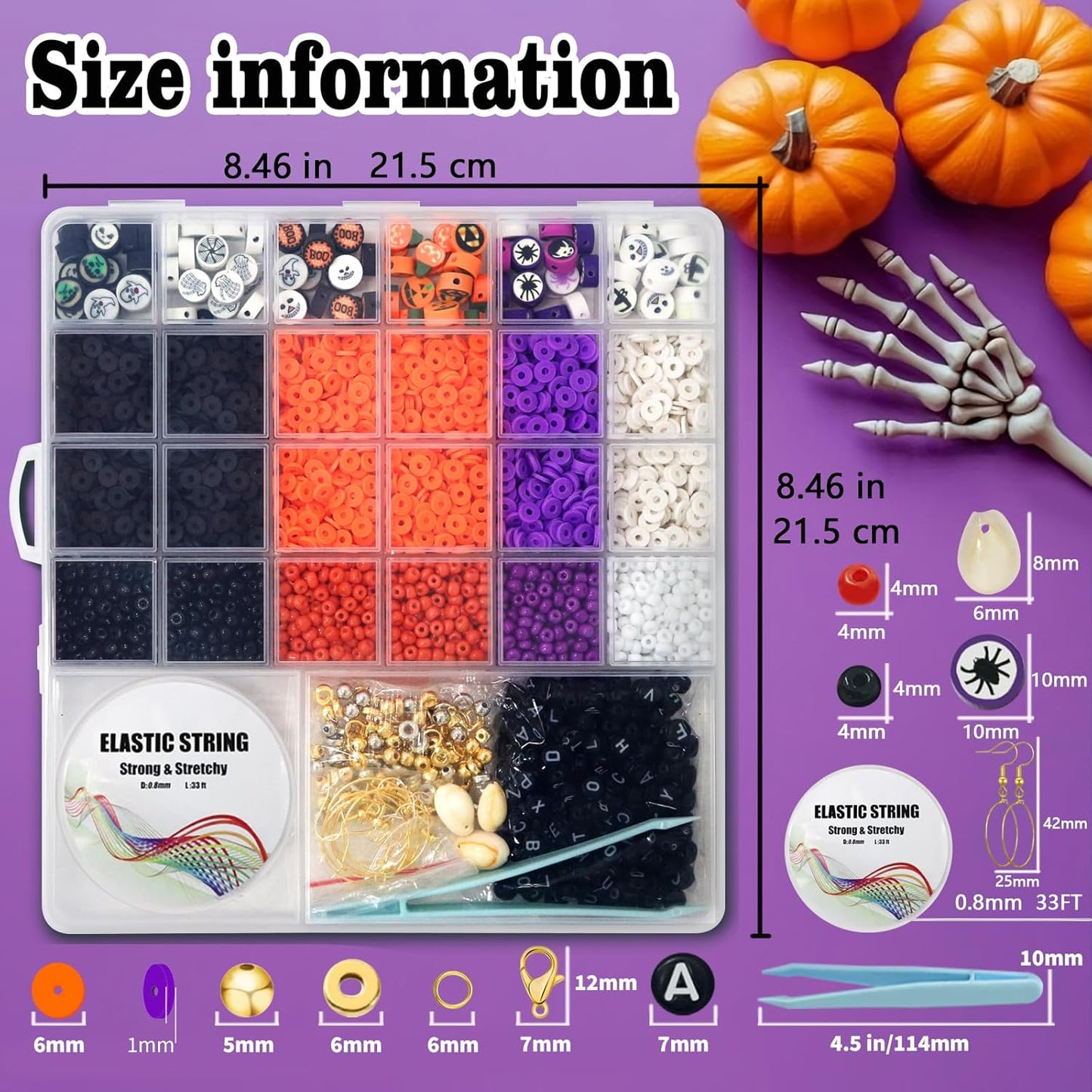YMSDZHL 6000+PCS Clay Beads Bracelet Making Kit,24 Color DIY Flat Preppy Beads for Friendship Jewelry Making,Polymer Heishi Beads with Charms Gifts for Teen Girls Crafts for Ages 4-12