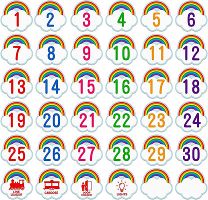 SICOHOME Number Spot Markers Stickers - 36Pcs Line up Spots for Classroom Floor Number Stickers for Classroom Line up Dots Numbers Floor Numbers Back to School Kindergarten Preschool Supplies