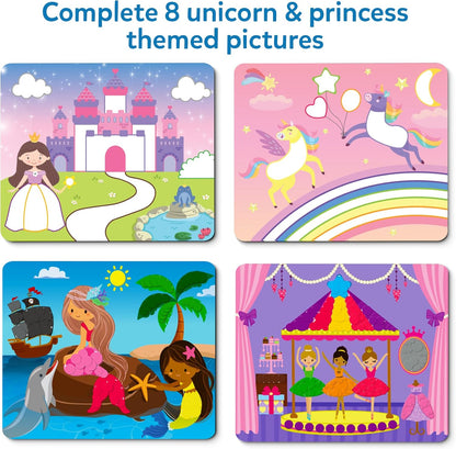 Skillmatics Dot It Sticker Art - Disney Princess, Mess-Free Fun for Kids, 500+ Stickers, Craft Kits, DIY Scrapbooking Activity, Gifts for Girls & Boys Ages 3, 4, 5, 6, 7