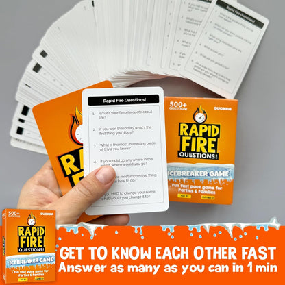 QUOKKA Family Conversation Cards Game - Break The Ice Game for Kids and Families - Icebreaker Cards with 500+ Questions - Family Game for Kids 8-12 - Perfect for Families Games Night I Travel Version