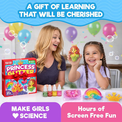 Doctor Jupiter Glam Science, DIY Makeup Craft Kit for Girls Ages 6+ | 50+ Beauty Recipes - Make Your Own Makeup, Perfume, Lip Gloss, Bath Bomb| Birthday Gift Ideas for 6-7-8-9-10-11-12 Year Olds