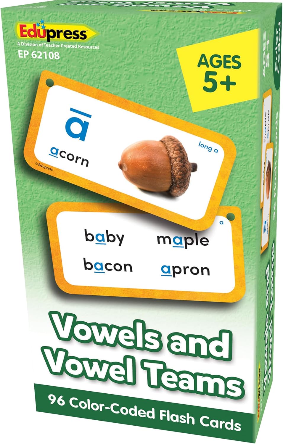 Teacher Created Resources Vowels and Vowel Teams Flash Cards Deluxe Set (EP62108)