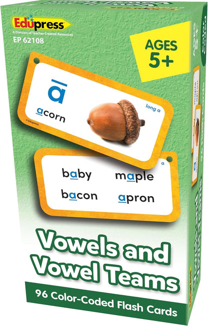 Teacher Created Resources Vowels and Vowel Teams Flash Cards Deluxe Set (EP62108)