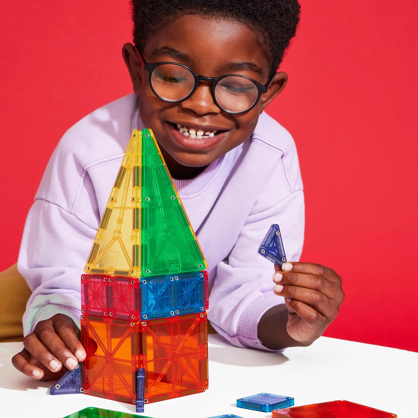 Magna-Tiles Combo 62-Piece Magnetic Construction Set, The Original Magnetic Building Brand