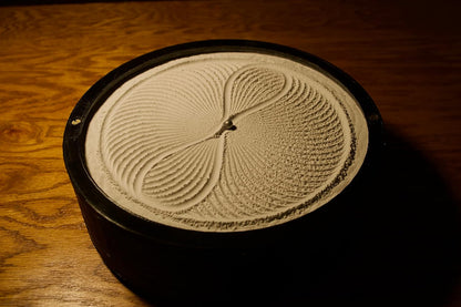 Automatic Zen Garden Desktop Sand Bowl - Kinetic Art, Black