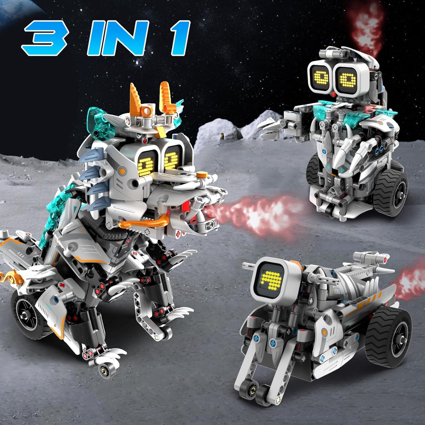 5in1 STEM Building Toys for Kids 6-14, Remote & APP Controlled Mech Robots/Heavy Tanks/Tracked Racer STEM Building Kit for Kid Science Learning, 552 Pcs DIY Erector Sets Gifts for Boys & Girls
