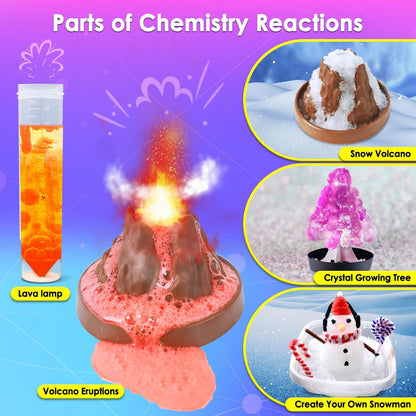 UNGLINGA 40+ Experiments Science Kit for Kids - Chemistry Set, Educational Toy Gift Idea for Boys and Girls Birthday Christmas S.T.E.M Scientist Learing Toy