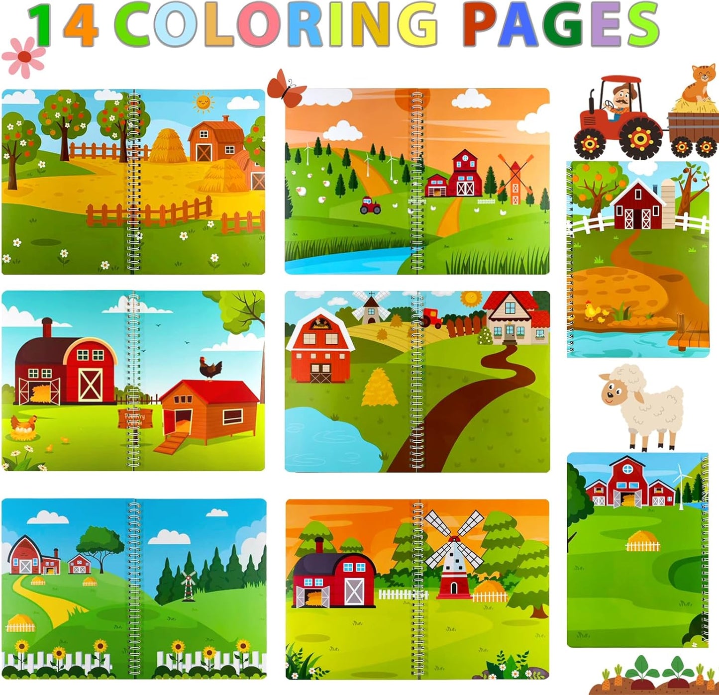 Jelly Sticker Books for Toddlers 2-4 Years, Reusable Sticker Book for Kids 1-3, Toddler Easter Basket Stuffers＆Travel Essentials Animals Stickers for Kids Toddler Plane Activities (Animals)