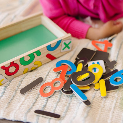 Melissa & Doug Deluxe Magnetic Letters and Numbers Set – 89 Wooden Alphabet Magnets & Numbers, Educational Learning Toys for Preschool Kids Ages 3+