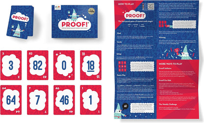 Proof! Math Game - The Fast Paced Game of Mental Math Magic - Teachers’ Choice Award Winning Educational Fun, Ages 9+