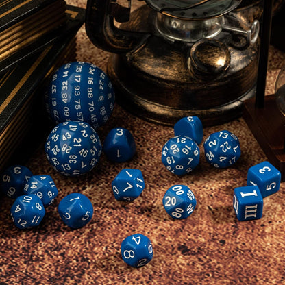 15 Pieces Complete Polyhedral DND Dice Set D3-D100 Spherical D&D Dice Set with Dragon Eye Dice Bag, D100 Dice for RPG Table Games(Black w/Purple Numbers)