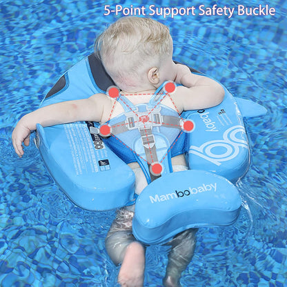 Baby Pool Float with UPF50+ 3D Adjustable Canopy, Add Tail Mambobaby Float Non Inflatable Infant Floats for Pool, Cartoon Narwhal Baby Floats (NPink with Canopy-U05NPCTLUROHML01U05)