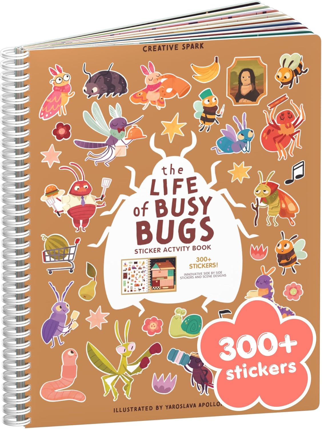 Animals Habitat 500+ Kids Sticker Book by Cupkin Toddler Airplane Travel Activity Coloring and Sticker Book, Road Trip Essentials, 12 Coloring Pages + 12 Scenes for Ages 2–8 Years - Colors B