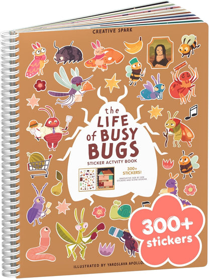 Animals Habitat 500+ Kids Sticker Book by Cupkin Toddler Airplane Travel Activity Coloring and Sticker Book, Road Trip Essentials, 12 Coloring Pages + 12 Scenes for Ages 2–8 Years - Colors B