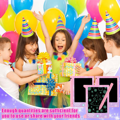 Nezyo 24 Pack Toy Inspires Party Favors Supplies, LCD Writing Tablet for Kids, 4.6'' Mini Board Drawing Tablet, Cartoon Goodie Bags Stuffers Birthday Toddler Boy Student Gifts