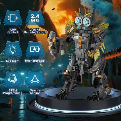 Sunrad 5 in 1 STEM Robot Building Kit, 935Pcs APP & Remote Control Robot Toys for Kids Age 8-14+, Engineering Technic Coding Robotic, Build RC Robots Set Science Educational Toy Gift for Boys Girls