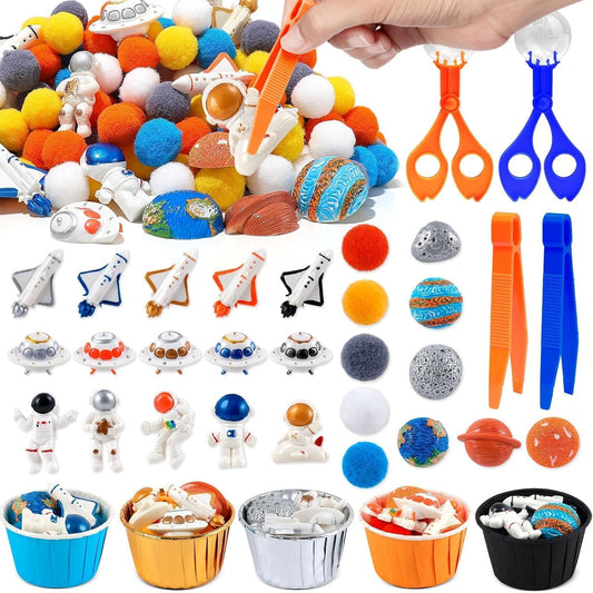 172 Pcs Sunflower Sensory Bin Filler Spring Summer Bee Honeycomb Counting Sorting Sensory Bin Items Fine Motor Sunflower Counts for Easter Day Spring Summer Sorting Counting Decor