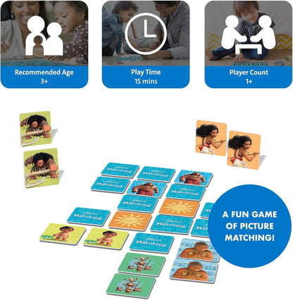 Wonder Forge Disney Moana Matching Game - Fun and Educational Memory Game for Boys and Girls Ages 3-5 - Featuring Moana and Maui - Toddler Learning Activity