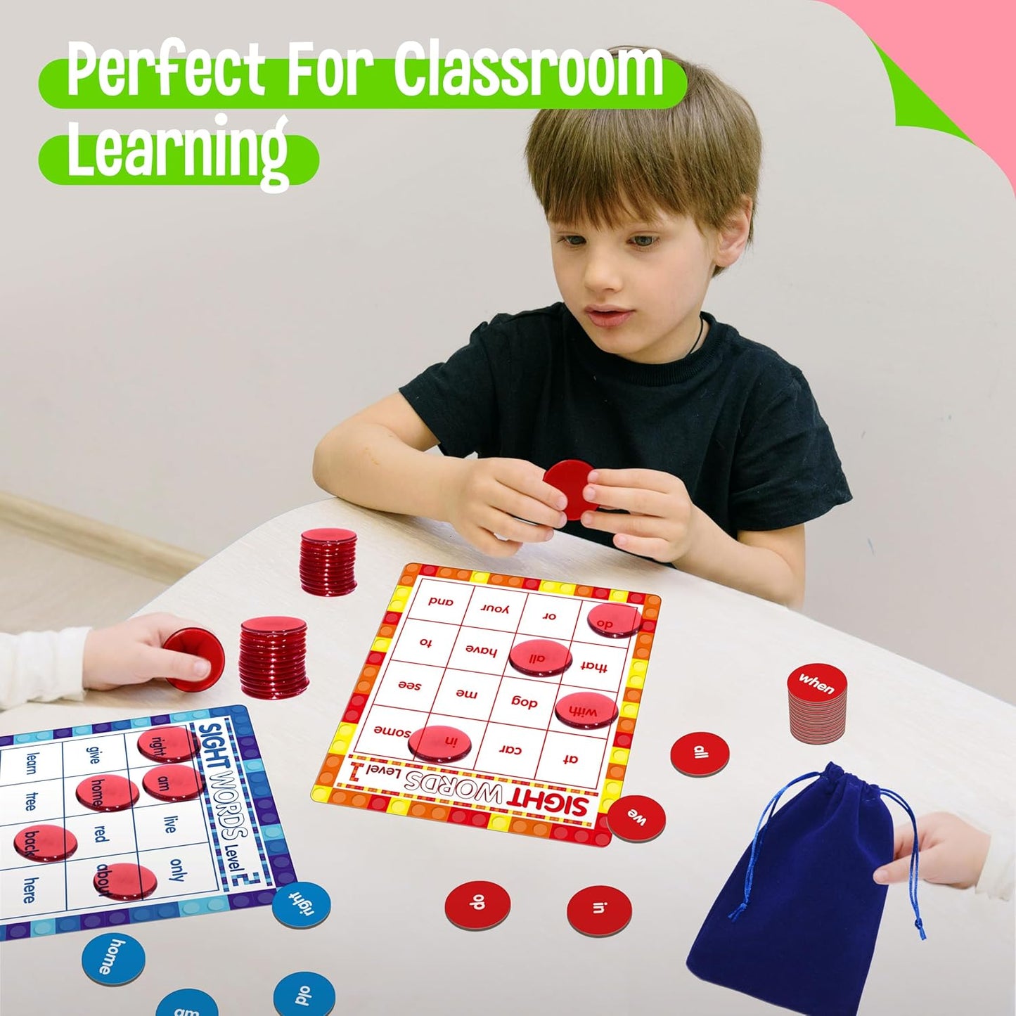 SpriteGru Multiplication & Division Bingo Game, 480 Math Problems, 2 Educational Math Board Game for Kindergarten and Preschool Kids 4-8, Perfect for Classroom & At Home (Up to 25 Players)