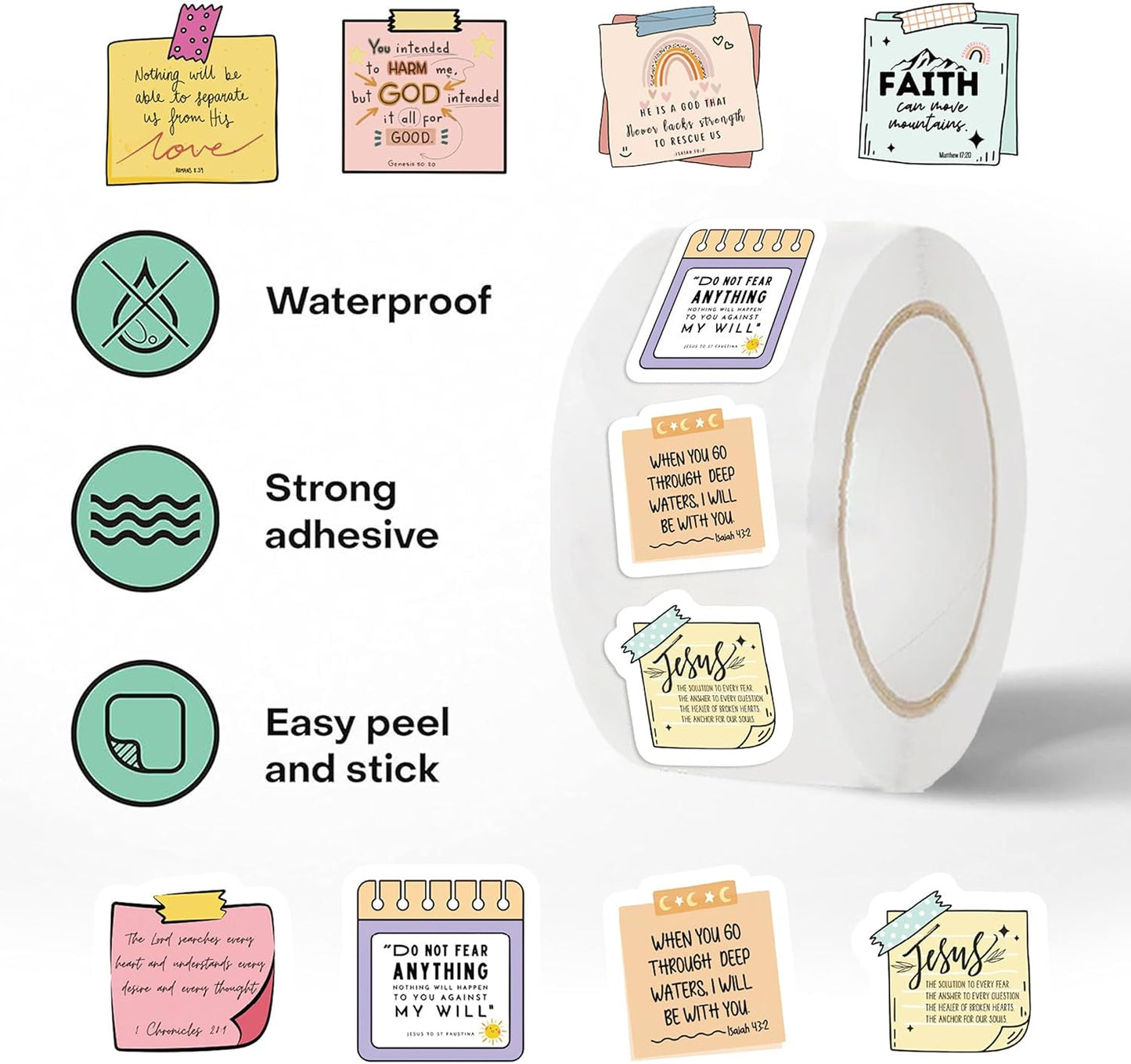Chemistry Stickers Roll for Kids, Science Lab Experiment Stickers, 1000PCS 2 Rolls Chemical Lab Reward Labels, 10 Styles Classroom Teacher Supplies STEM Party Favors