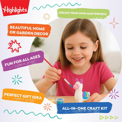 Highlights Paint Your Own Plaster Figurine & Activity Kits – DIY Art Sets with Figurines, Paints, Brush & Bonus Activities – Multiple Themes – Ages 6+