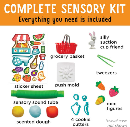 Creativity for Kids Sensory On The Go: Farmers Market - Preschool and Toddler Learning Sensory Kit, Sensory Bin Toddler Activities for Ages 3-5+